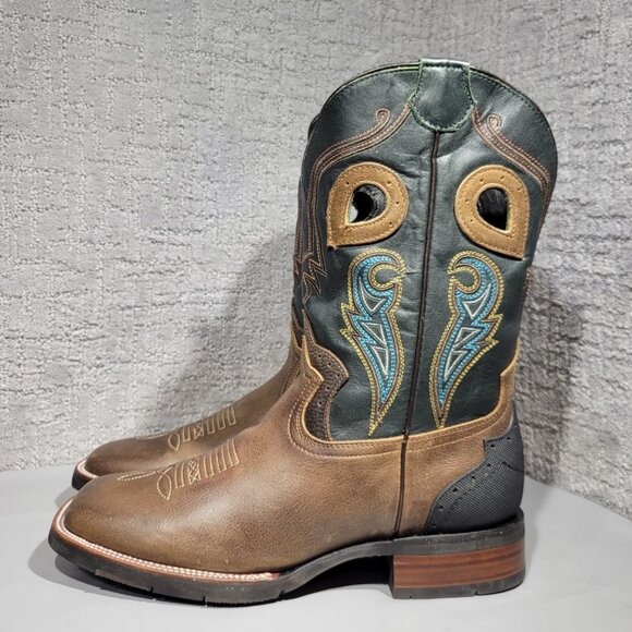 J.B. Dillon Men's Size Left 10.5EE Right 10.5D Brown Black Leather Boots JBR1111 - Picture 3 of 13